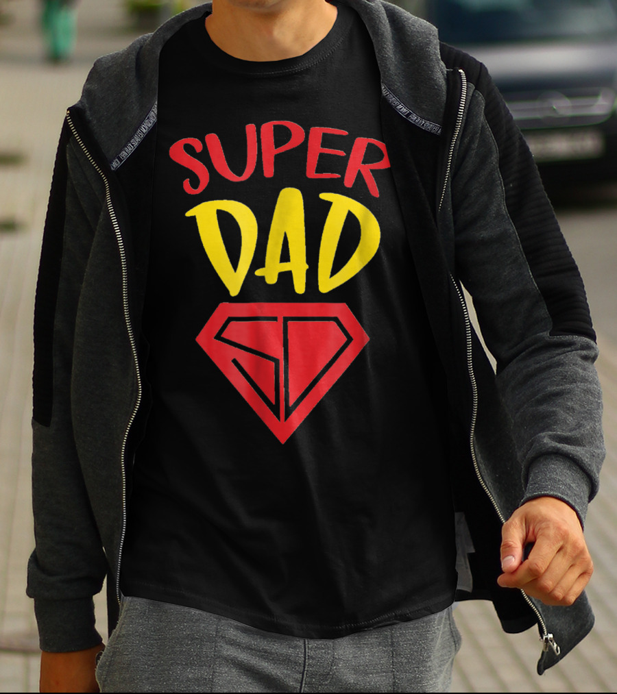 Fathers Day Super Dad SD Symbol A Dads Life Matters T-Shirt