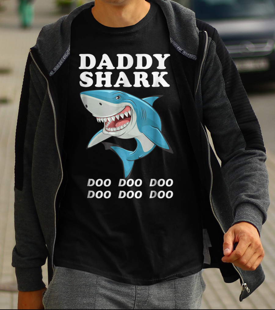 Daddy Shark Doo Doo Doo Funny Dad Shark Song T-Shirt