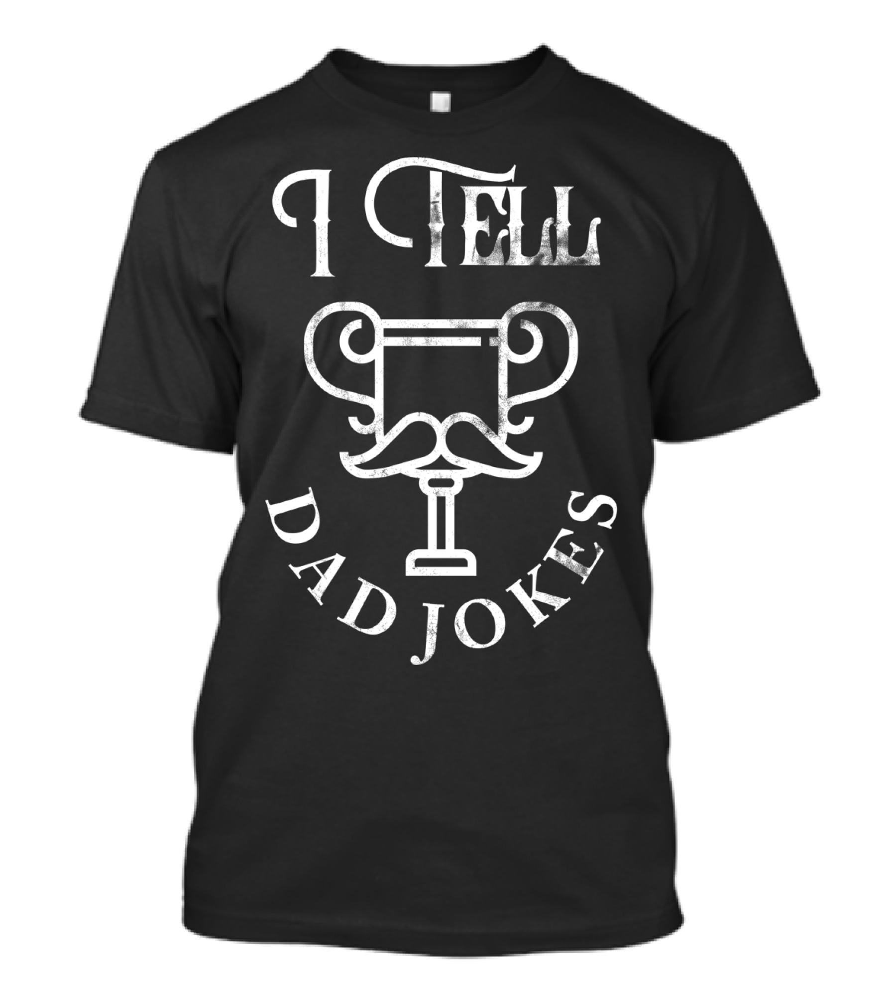 I Tell Dad Jokes Trophy Mustache Dad Joke Funny T-Shirt