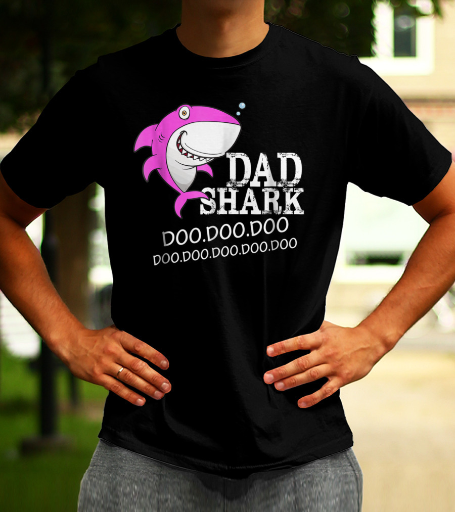 Dad Shark Doo Doo Doo Halloween Christmas Family Shark T-Shirt