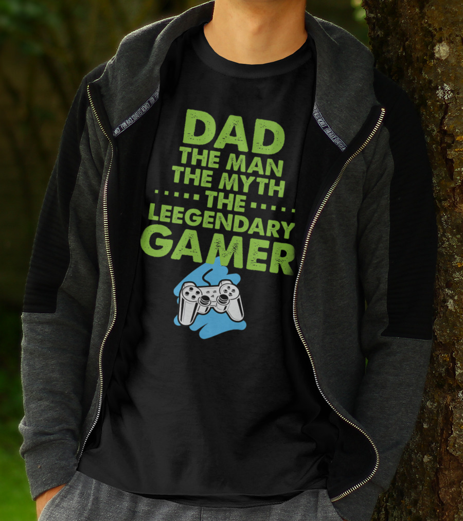 DAD The Man The Myth The Legendary Gamer Controller T-Shirt