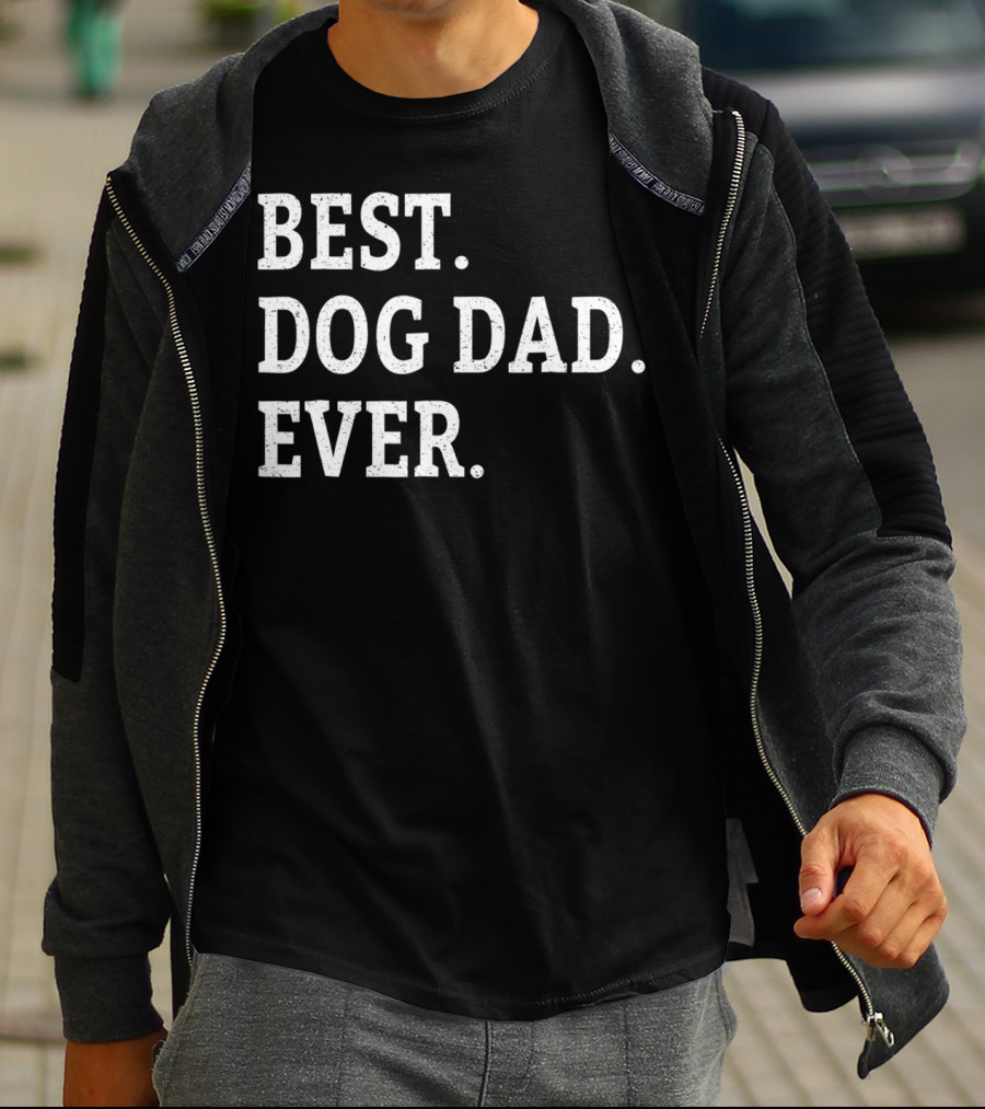 Best Dog Dad Ever Cute Puppy Lover Dads T-Shirt