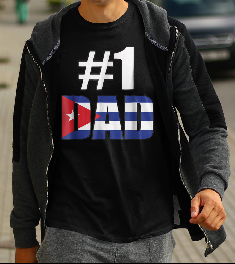 1 Dad Cuba Flag T-Shirt