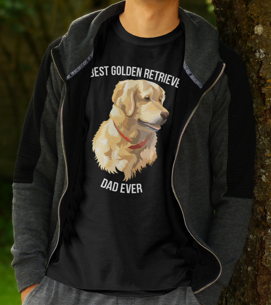 BEST GOLDEN RETRIEVER DAD EVER Retriever Dog Mens77 T-Shirt