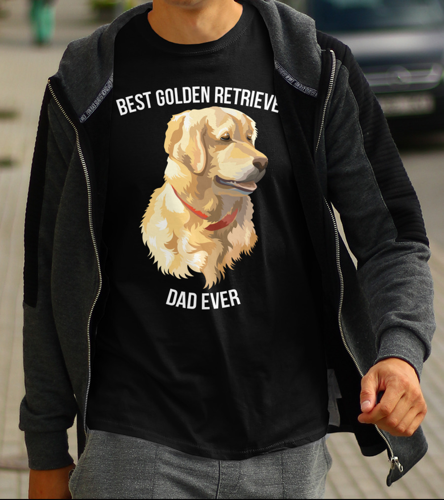 BEST GOLDEN RETRIEVER DAD EVER Retriever Dog Mens77 T-Shirt