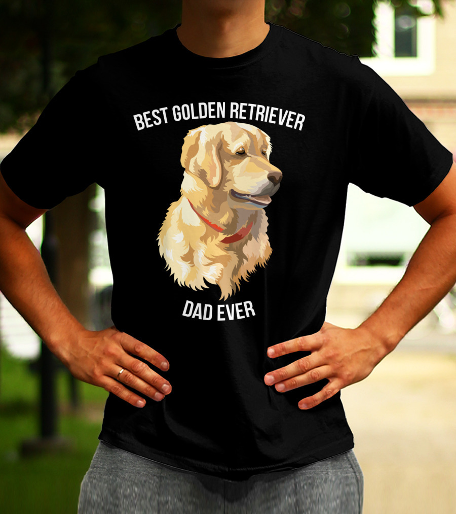 BEST GOLDEN RETRIEVER DAD EVER Retriever Dog Mens77 T-Shirt