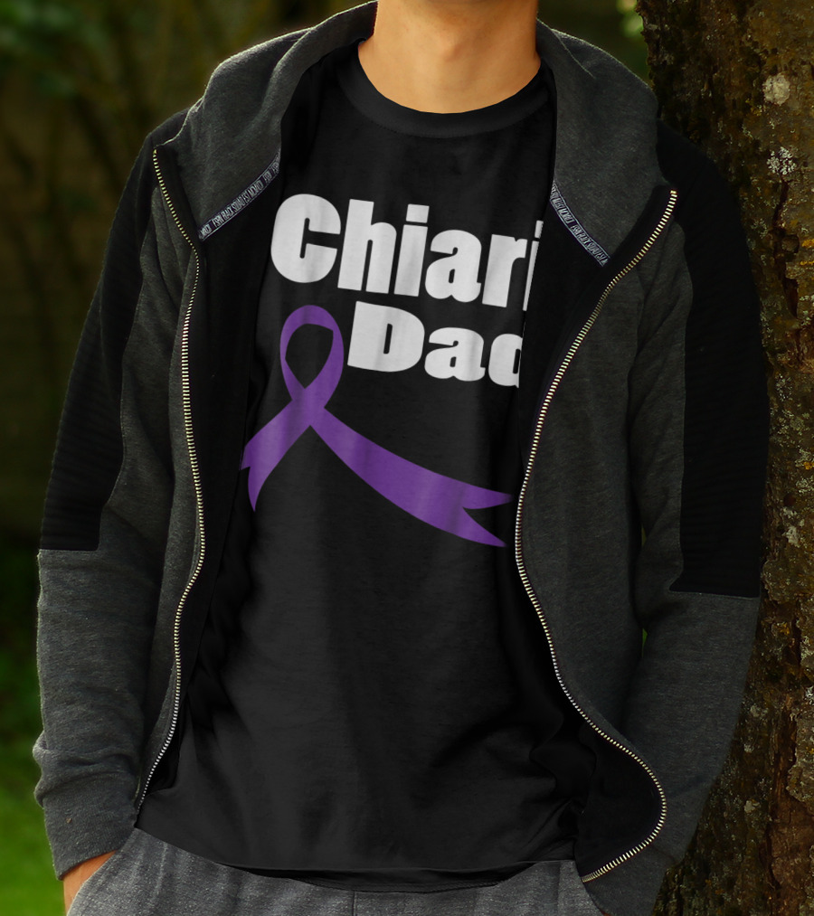 Chiari Malformation Dad Awareness Purple T-Shirt