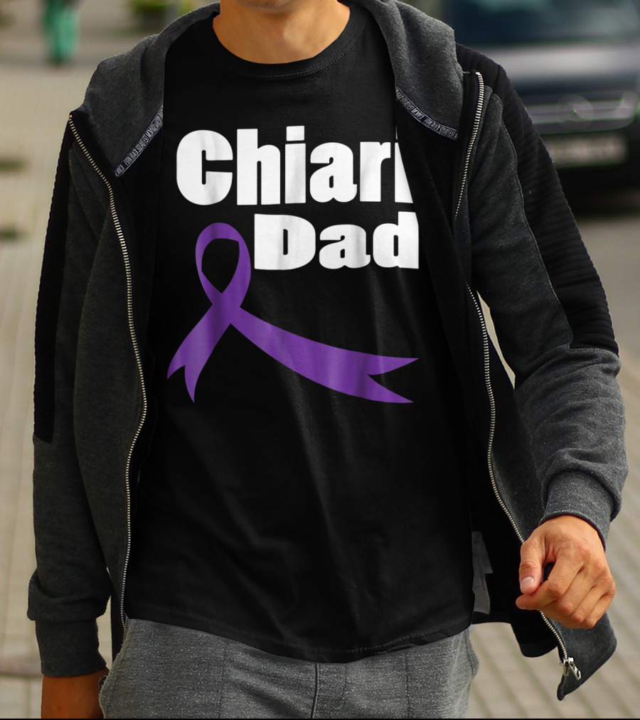 Chiari Malformation Dad Awareness Purple T-Shirt