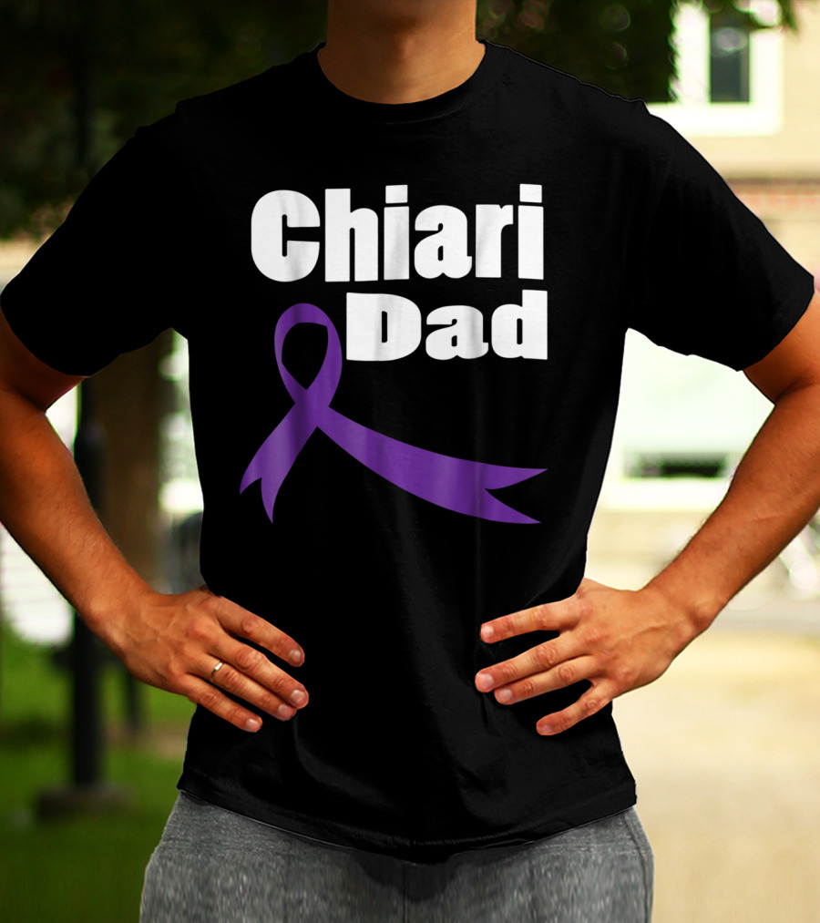 Chiari Malformation Dad Awareness Purple T-Shirt
