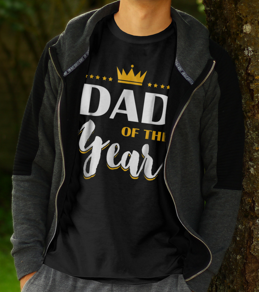 Dad Of The Year Crown Stars T-Shirt