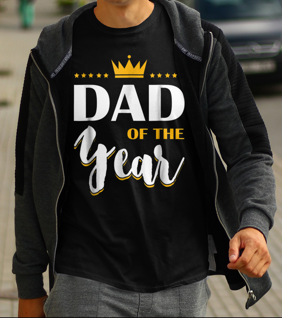 Dad Of The Year Crown Stars T-Shirt