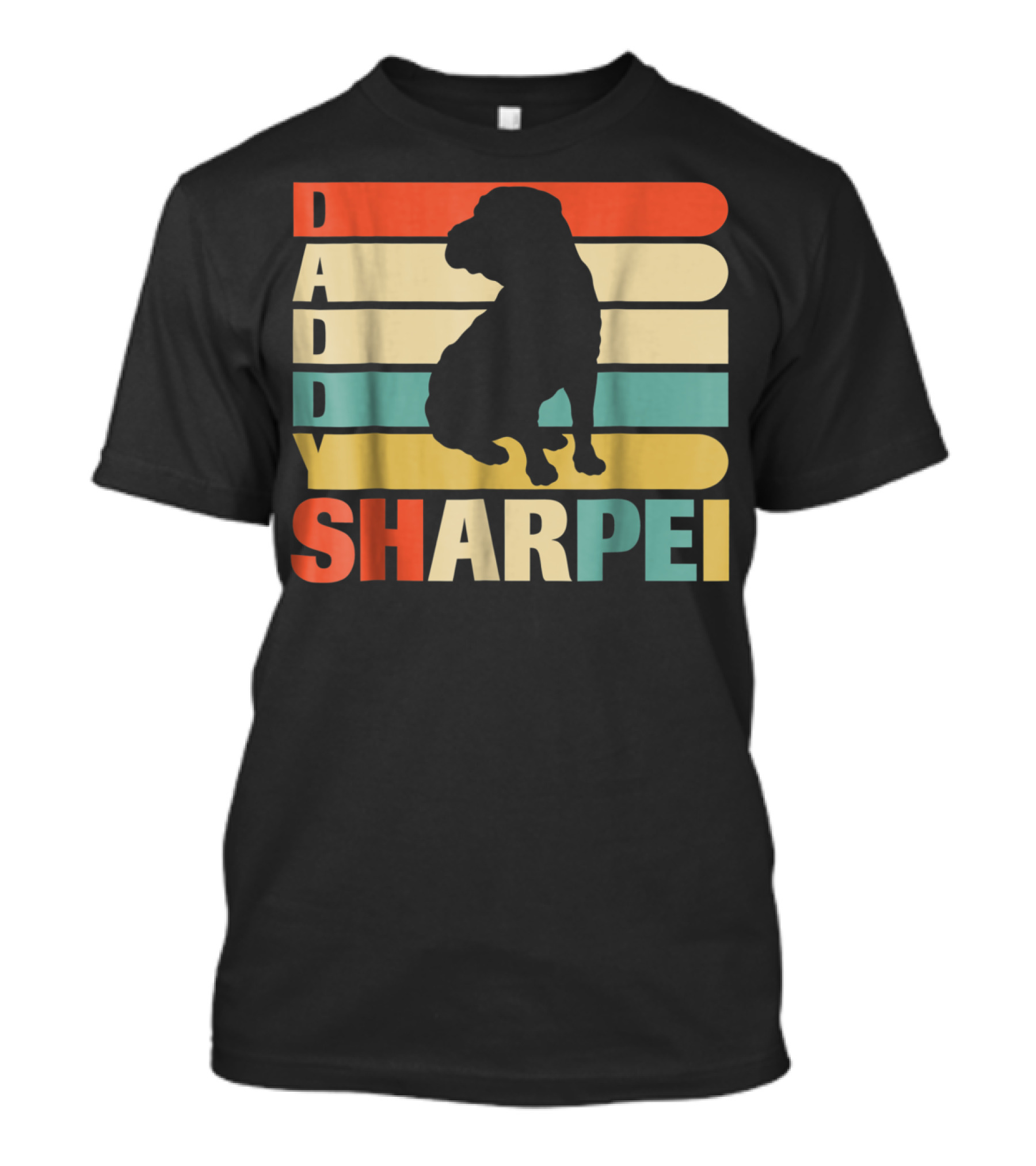 Daddy Sharpei Vintage Love Dog43 Retro T-Shirt