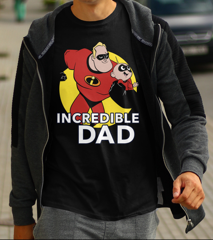 Disney Pixar Incredibles 2 Incredible Dad Jack Jack And Dad T-Shirt