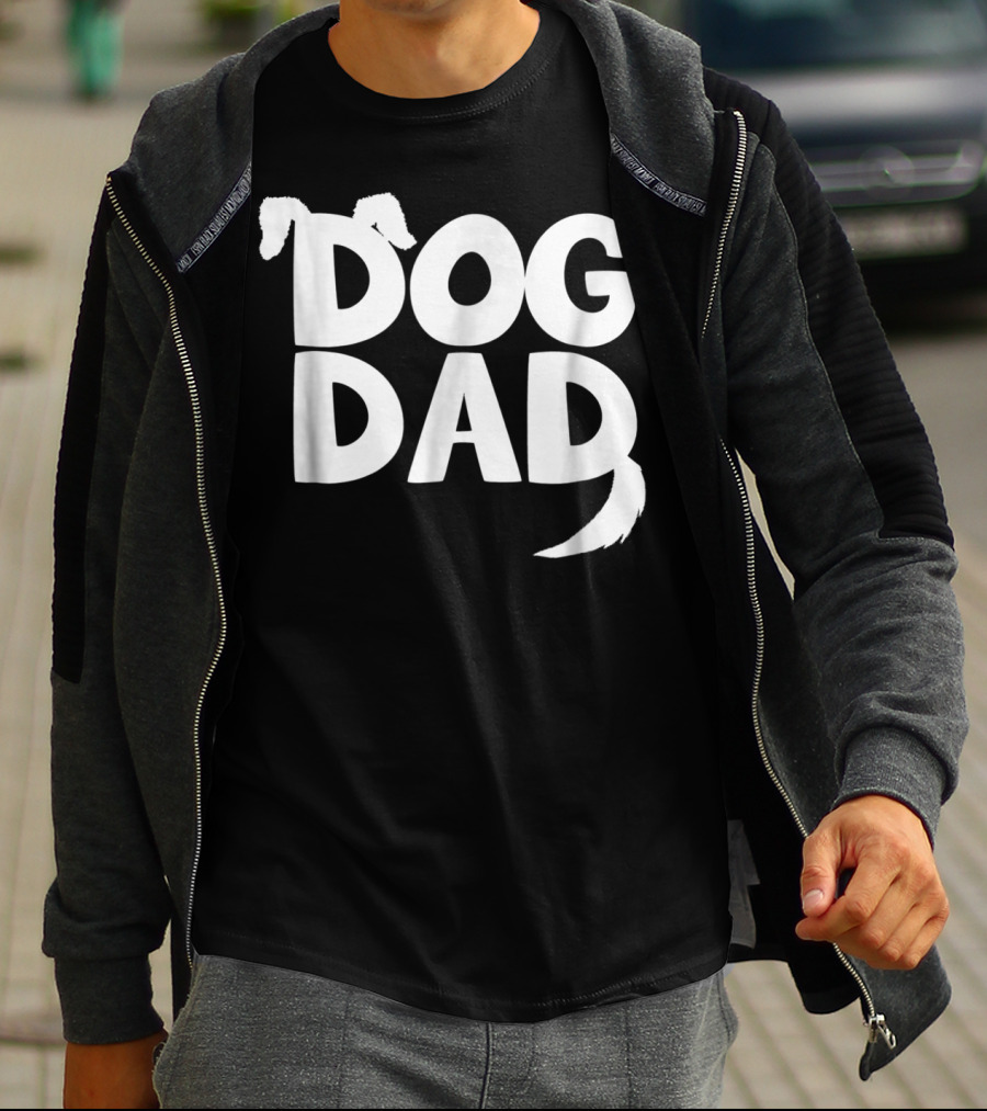 Dog Dad Fun Dog Ears Tail T-Shirt