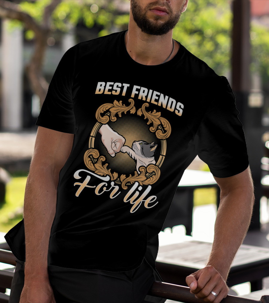 Crazy Cat Lady Best Friends For Life Fist Bump T-Shirt