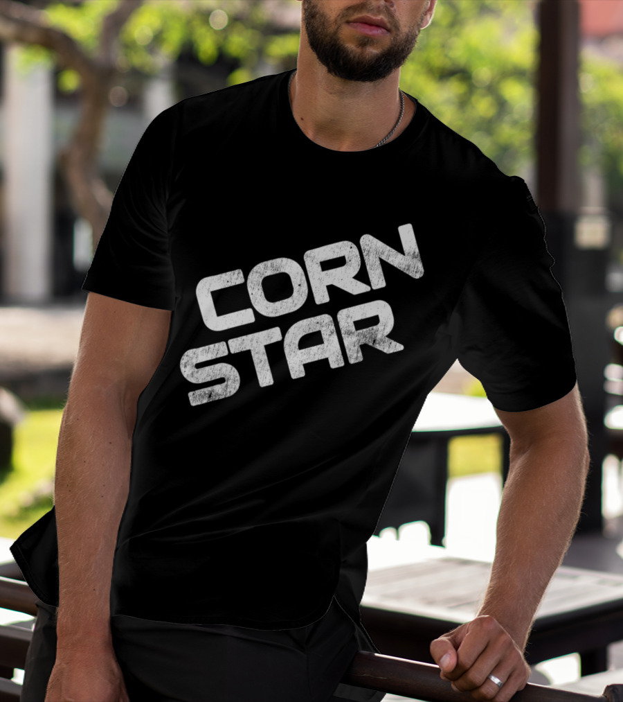 Corn Star Funny Dad Fathers Cornhole Bar Beer Toss Game T-Shirt