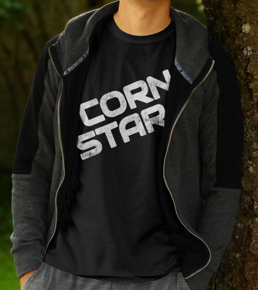 Corn Star Funny Dad Fathers Cornhole Bar Beer Toss Game T-Shirt