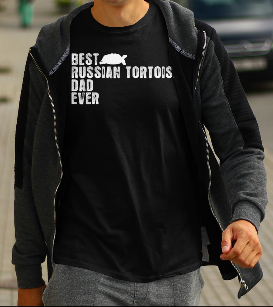 BEST RUSSIAN TORTOISE DAD EVER Iconic Pet Lover Statement With Tortoise T-Shirt