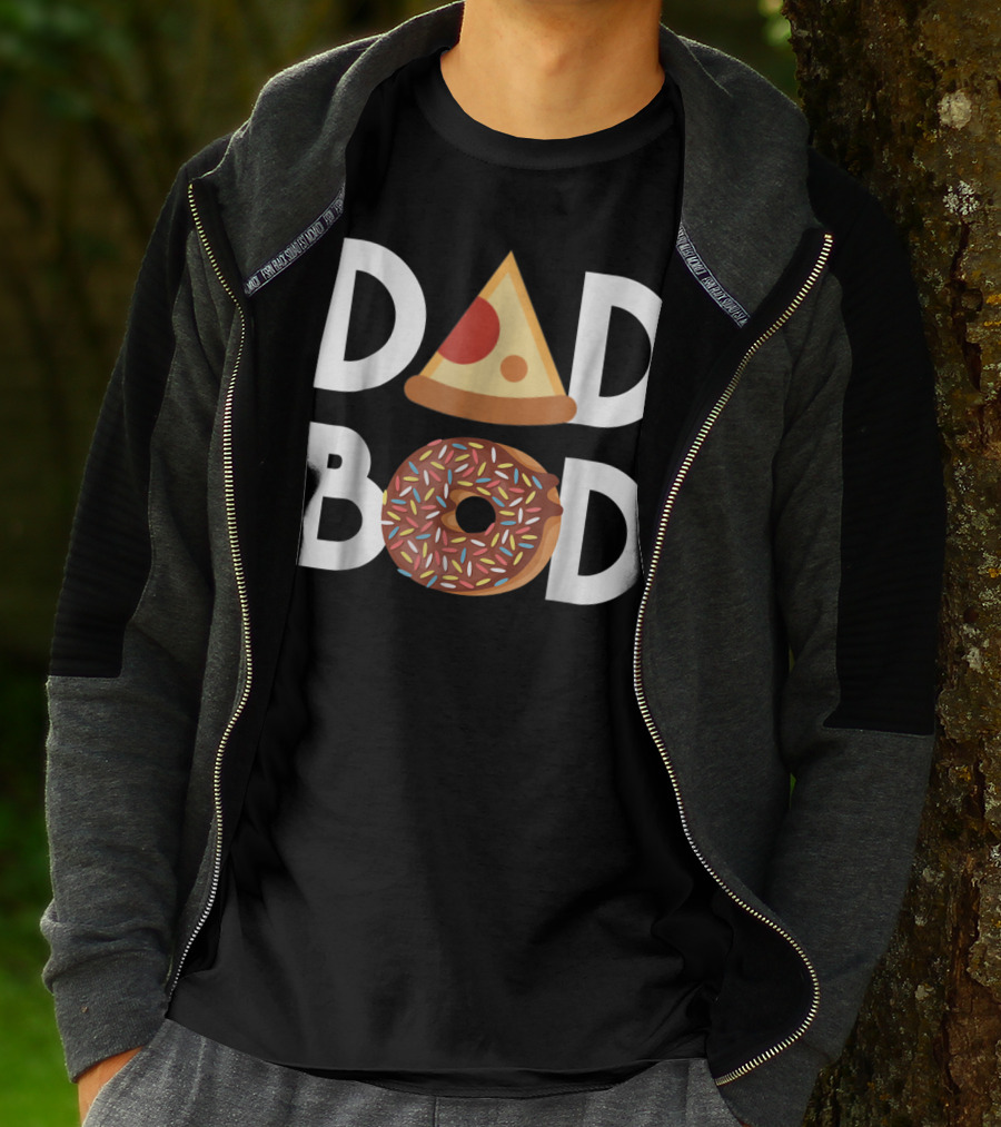 DAD BOD Pizza Donut Lovers Fitness T-Shirt