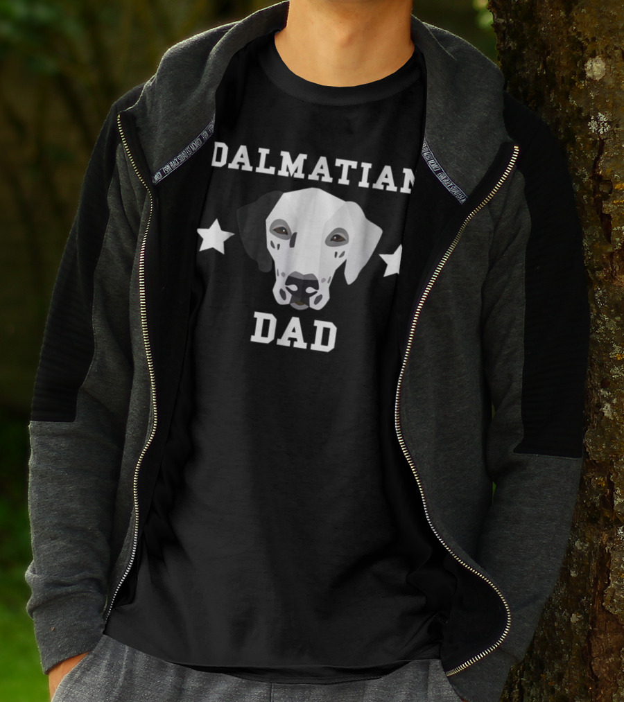 Dalmatian Dad Dog Owner Mens Dalmatian Dad With Stars T-Shirt