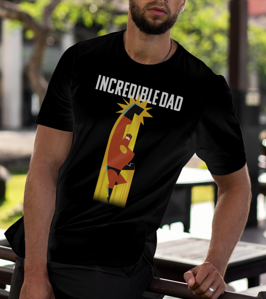 Incredible Dad Disney Pixar Incredibles 2 Dad Powers Superhero Action T-Shirt