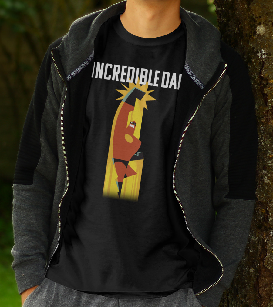 Incredible Dad Disney Pixar Incredibles 2 Dad Powers Superhero Action T-Shirt