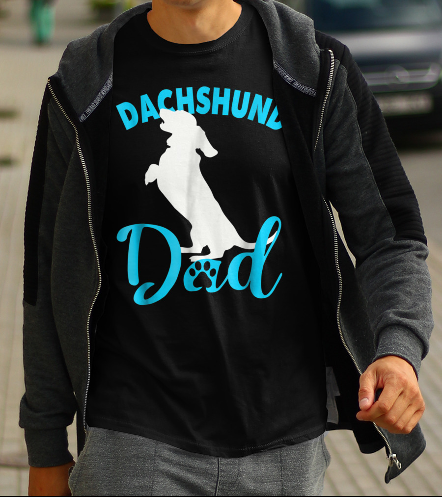 Dachshund Dad Paw Prints T-Shirt