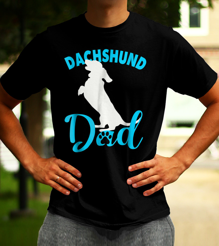 Dachshund Dad Paw Prints T-Shirt