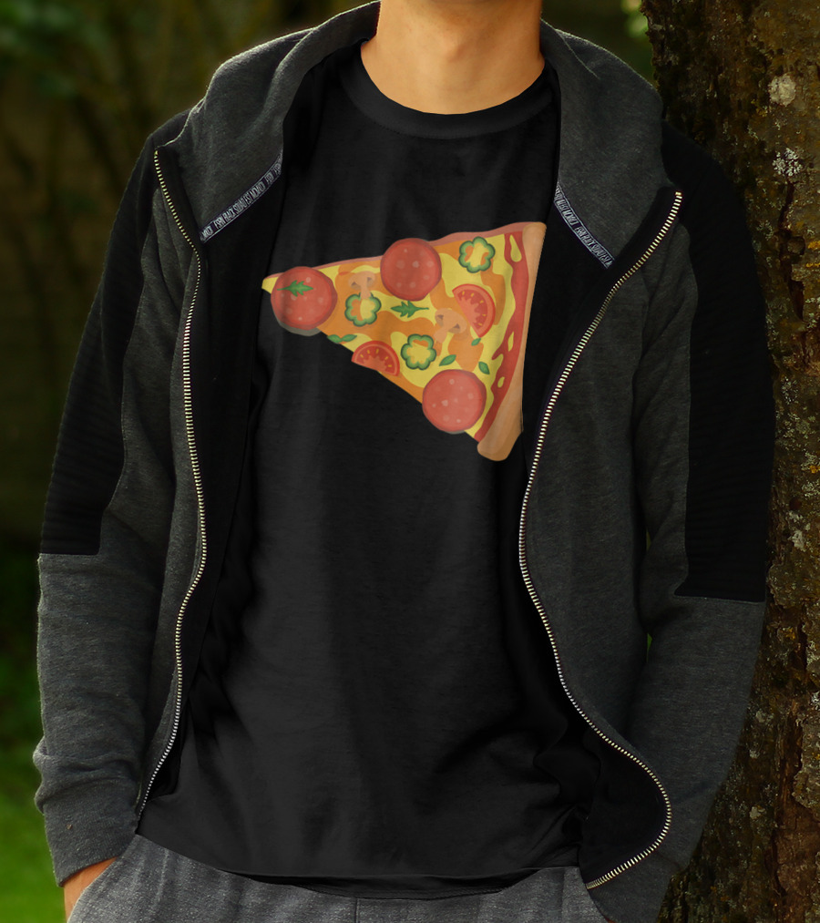 Dad Son Pizza Piece Funny Matching Family 73 Pepperoni Slice T-Shirt