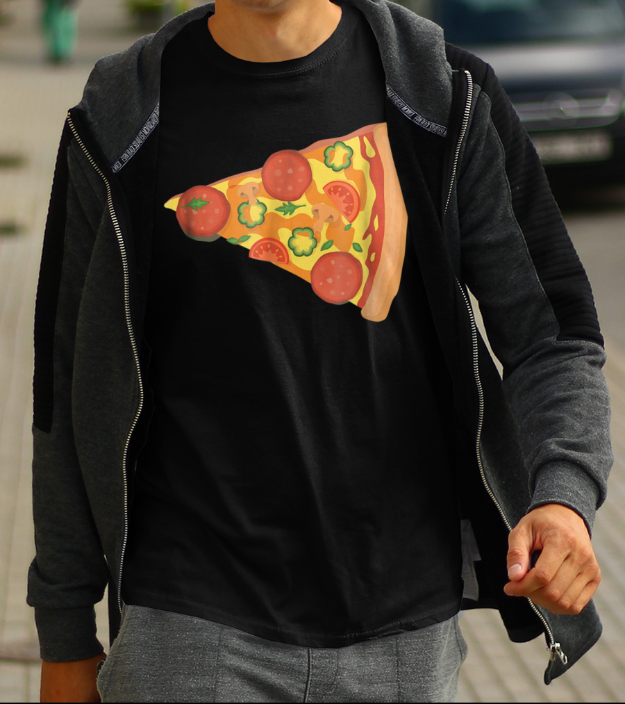 Dad Son Pizza Piece Funny Matching Family 73 Pepperoni Slice T-Shirt