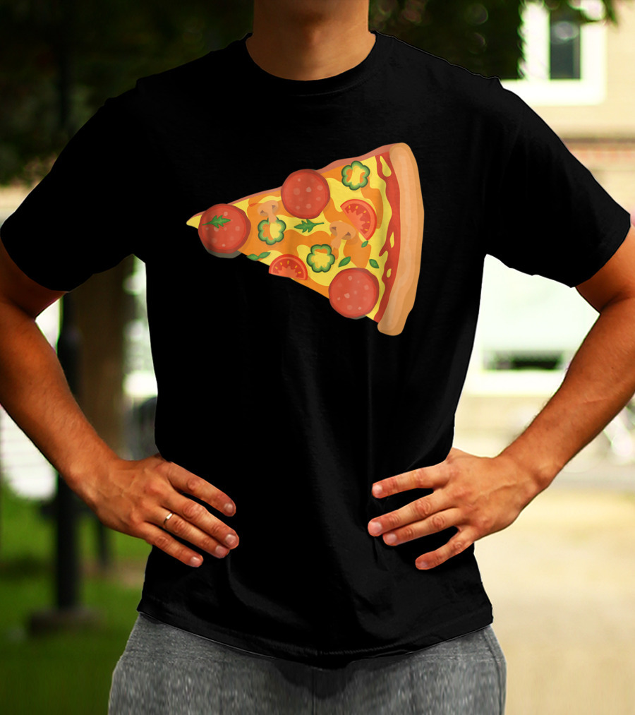 Dad Son Pizza Piece Funny Matching Family 73 Pepperoni Slice T-Shirt