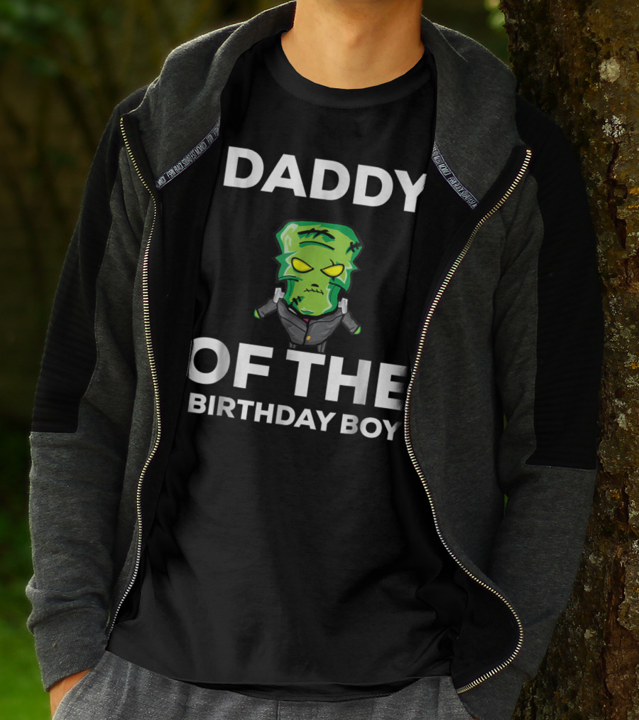 Daddy Of The Birthday Boy Frankenstein Horror T-Shirt