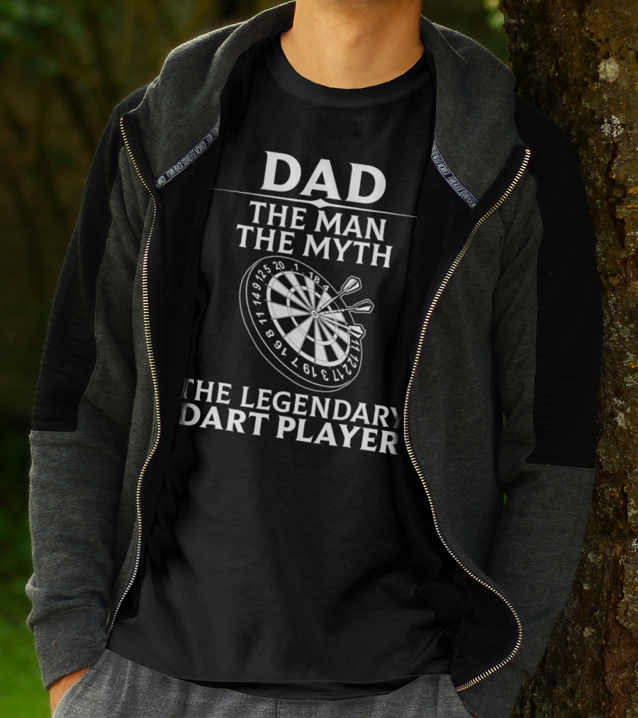 Dad The Man The Myth The Legendary Dart Player T-Shirt