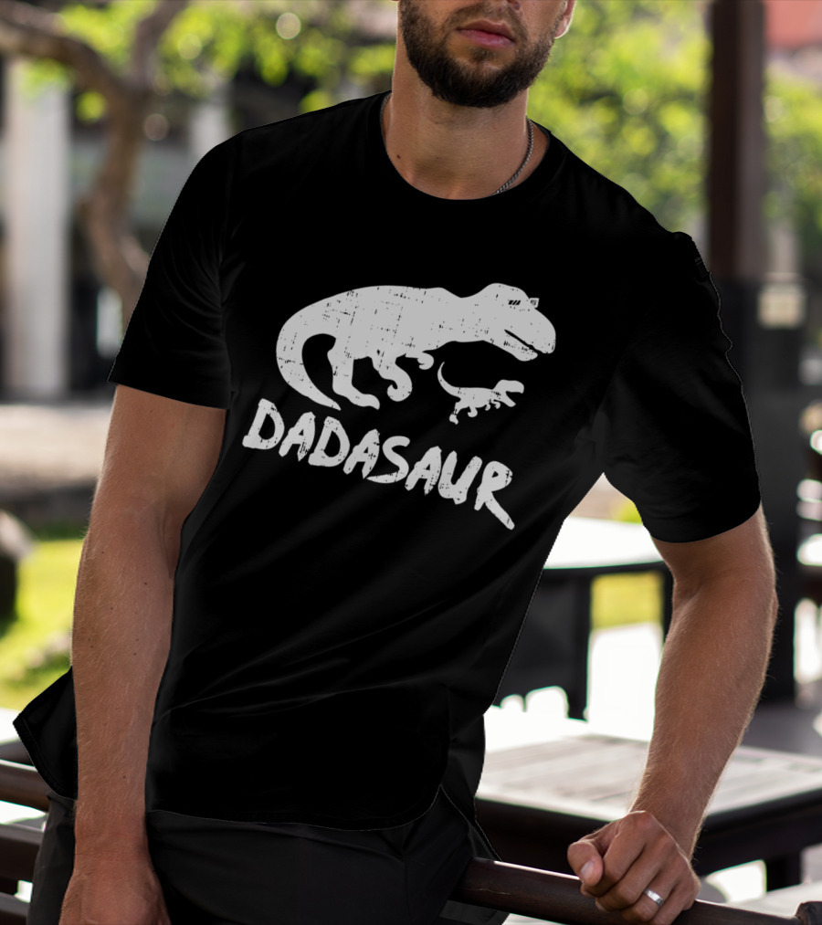 Dadasaur Funny TRex Dinosaur Dad Dadasaurus T-Shirt