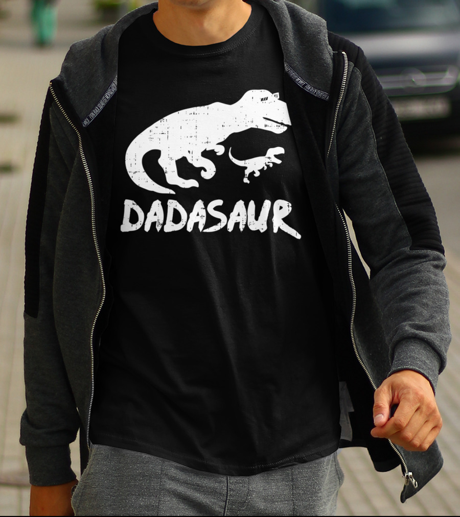 Dadasaur Funny TRex Dinosaur Dad Dadasaurus T-Shirt