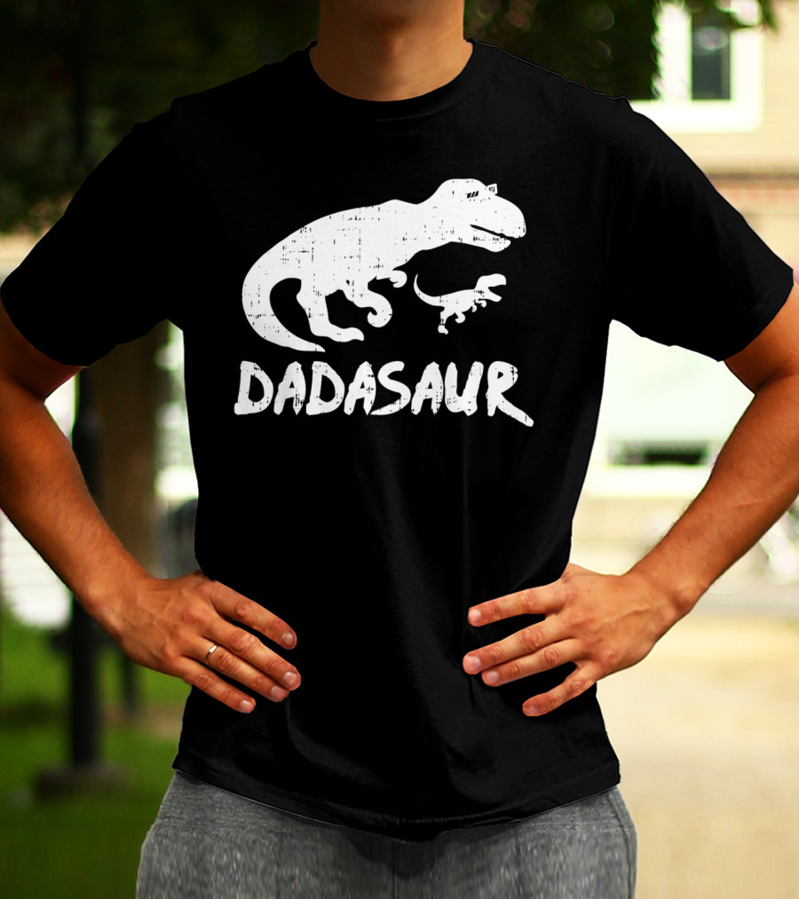 Dadasaur Funny TRex Dinosaur Dad Dadasaurus T-Shirt