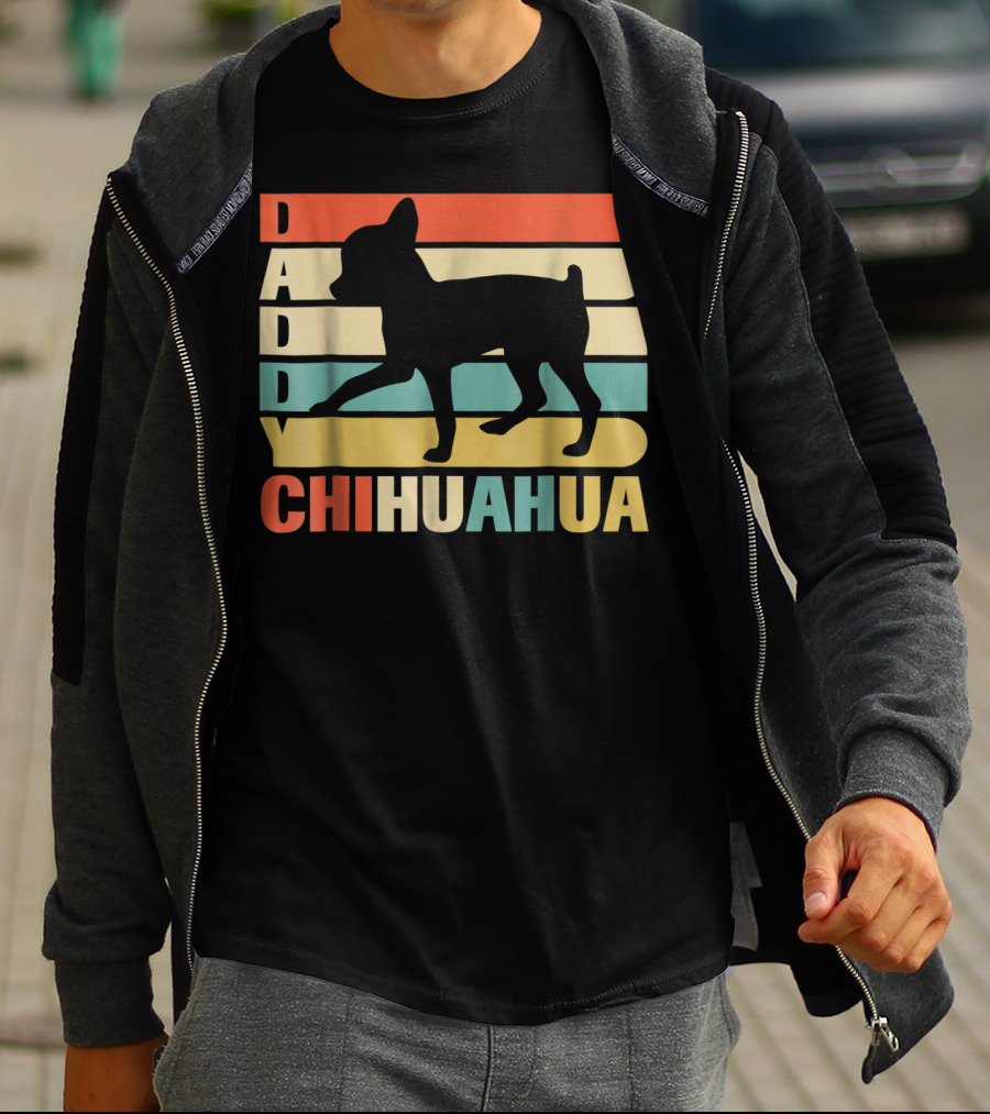 Daddy Chihuahua Vintage Love Dog80 Retro T-Shirt