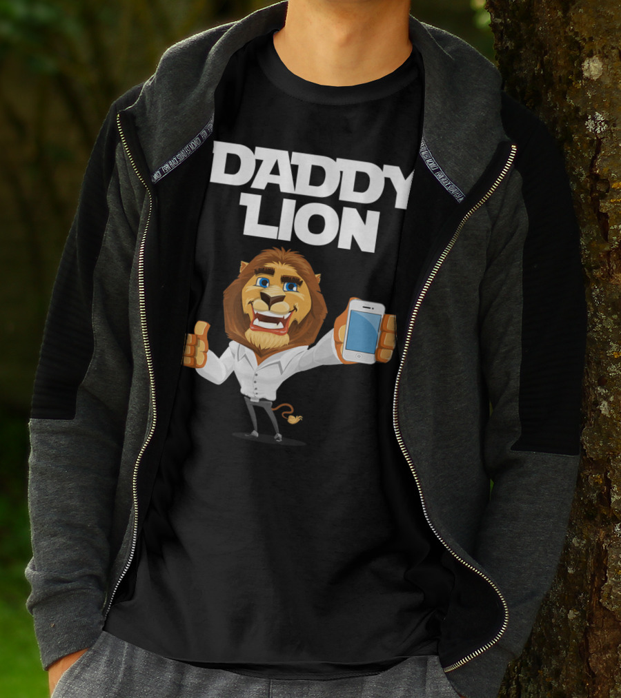 Daddy Lion Daddy Dad Lion Thumbs Up Smartphone T-Shirt