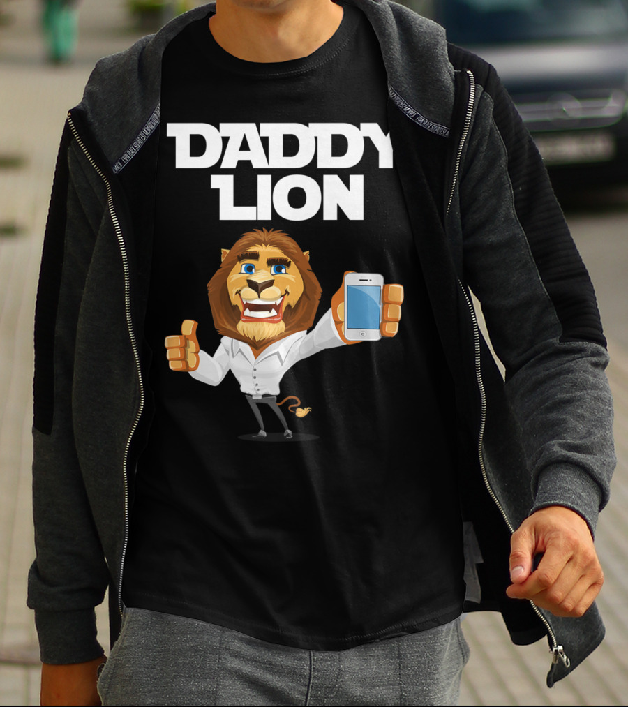 Daddy Lion Daddy Dad Lion Thumbs Up Smartphone T-Shirt