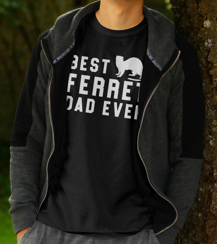 Best Ferret Dad Ever Funny Pet Weasel T-Shirt