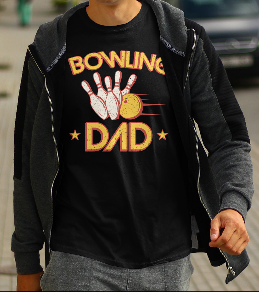 Bowling Dad Vintage Pins Ball86 T-Shirt