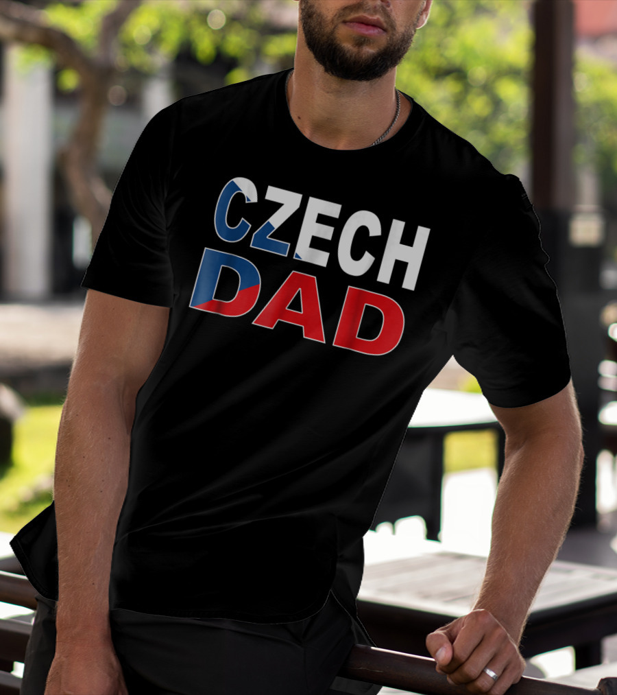 Czech Dad Czechoslovakian Flag Colors T-Shirt
