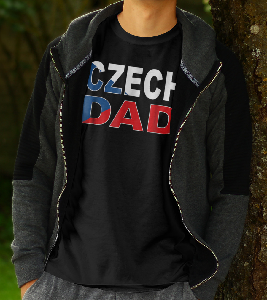 Czech Dad Czechoslovakian Flag Colors T-Shirt