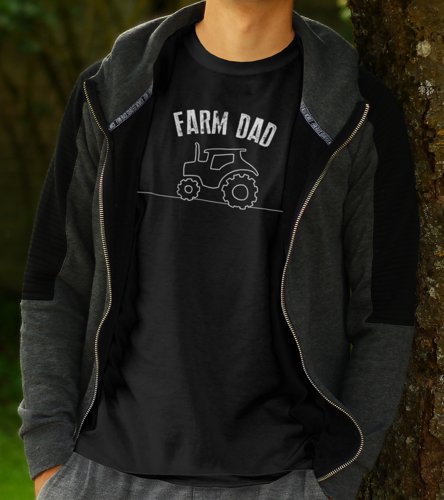Farm Dad Tractor Cute Farmer Life Farming T-Shirt