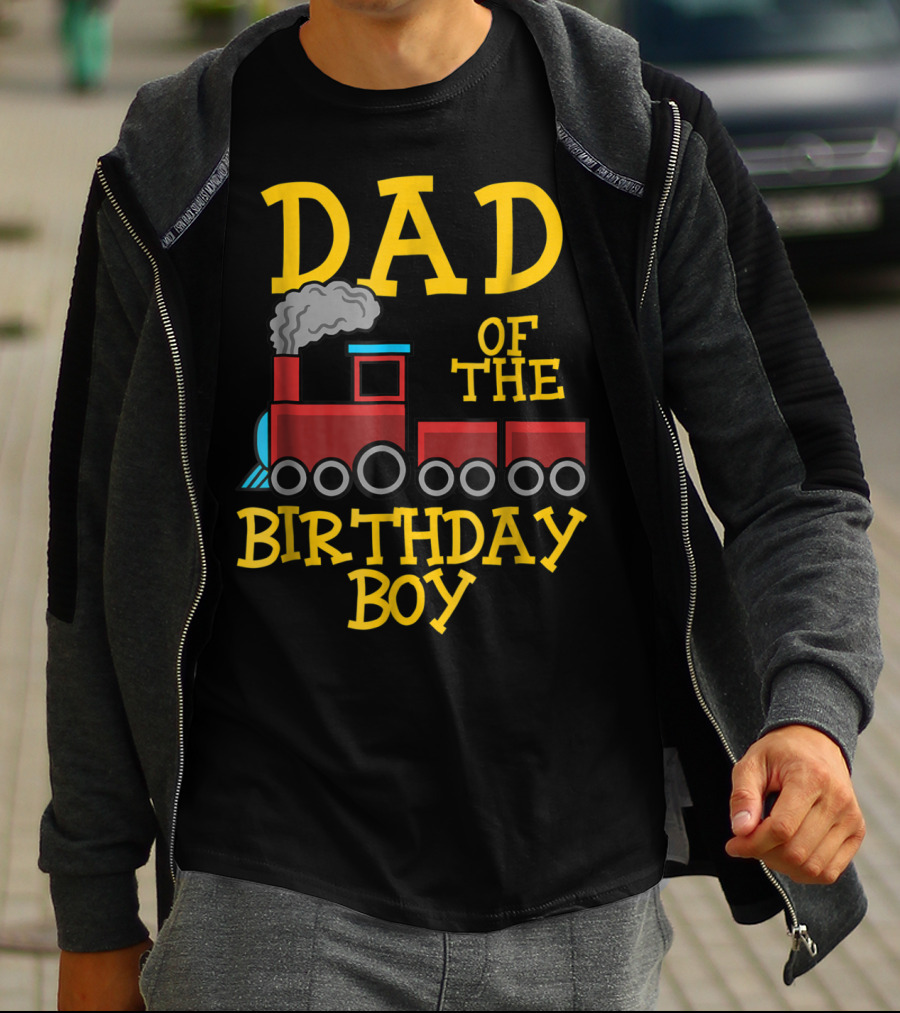 Dad Of The Birthday Boy Train Conductor T-Shirt