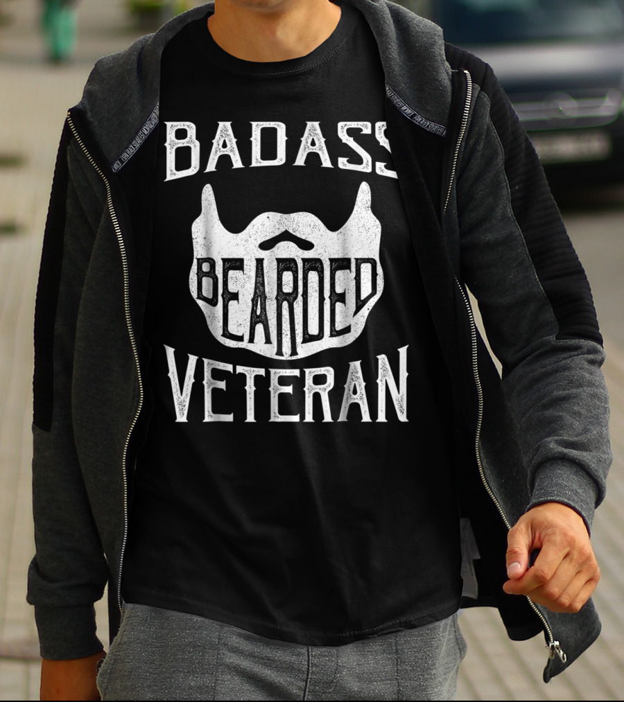 BADASS BEARDED VETERAN T-Shirt