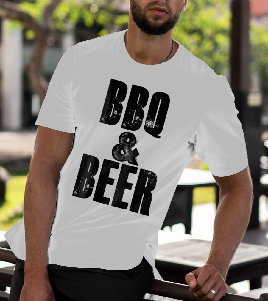 BBQ And Beer Dad Father Papa Husband BBQ And Beer T-Shirt