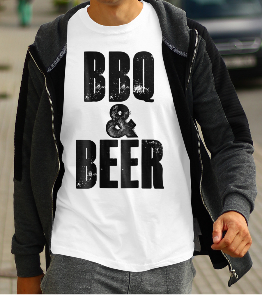 BBQ And Beer Dad Father Papa Husband BBQ And Beer T-Shirt