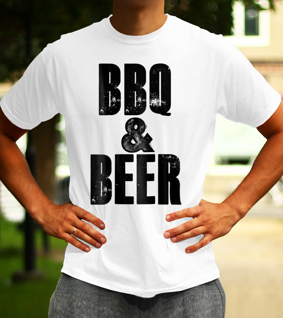 BBQ And Beer Dad Father Papa Husband BBQ And Beer T-Shirt
