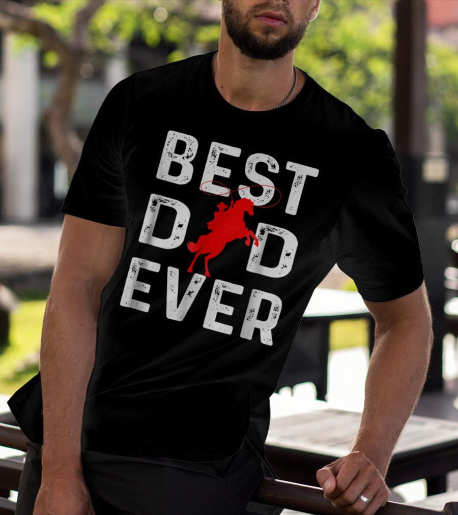 Best Dad Ever Cowboy Rider Iconic T-Shirt